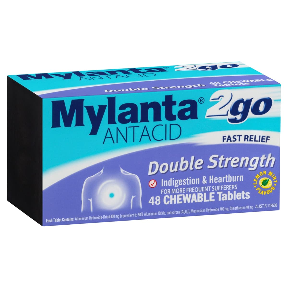 Thumbnail Mylanta 2Go Antacid Double Strength 48 Chewable Tablets