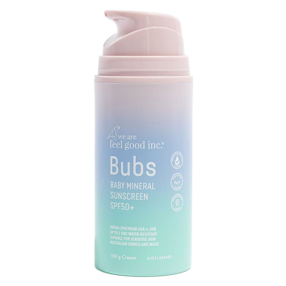Thumbnail We Are Feel Good Inc. Bubs Baby Mineral Sunscreen SPF50+ - 100g