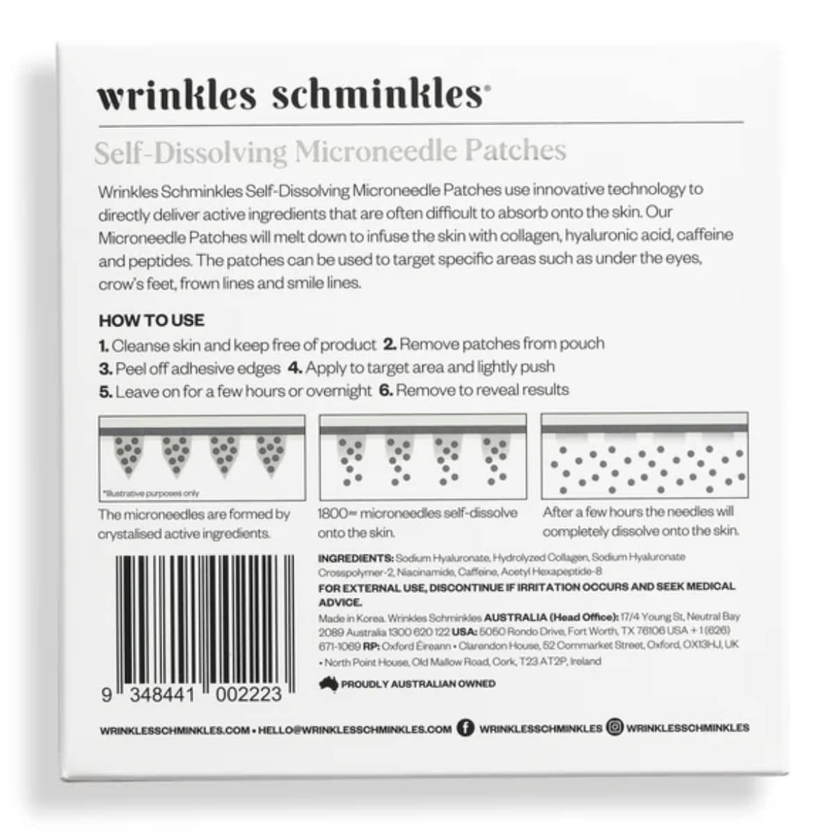 Thumbnail Wrinkles Schminkles Self-Dissolving Microneedle Patches - 4 Pack