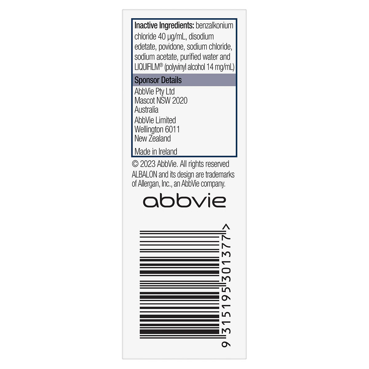 Thumbnail Albalon A Allergy Eye Drops 15ml