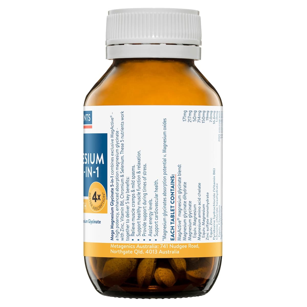 Thumbnail Ethical Nutrients Mega Magnesium Glyciniate 5-in-1 60 Tablets