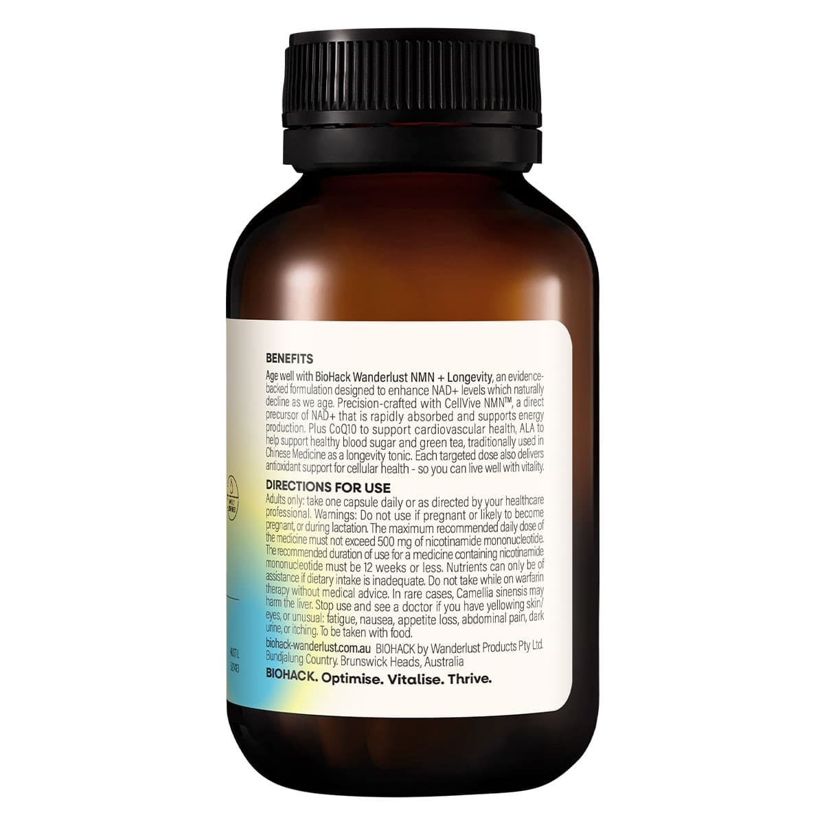 Thumbnail BioHack Wanderlust NMN + Longevity 30 Capsules