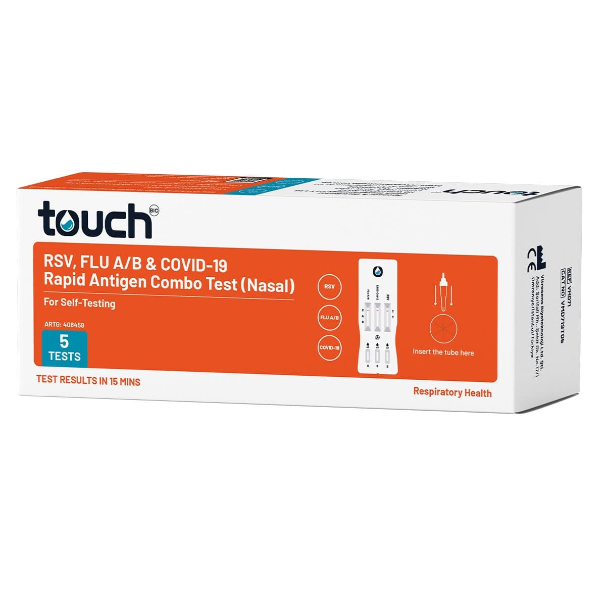 Thumbnail TouchBio RSV Flu A/B & Covid-19 Rapid Antigen Test 5 Pack