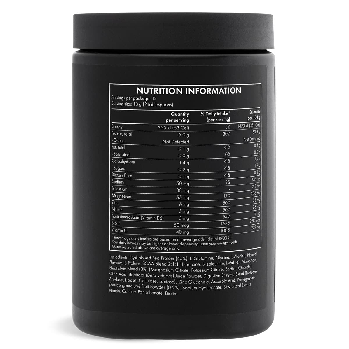 Thumbnail WelleCo The HydroProtein Elixir Protein Water Blackcurrent Pomegranate 270g