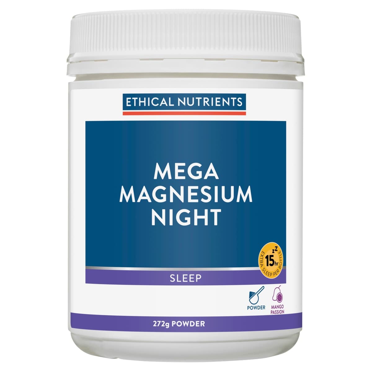 Thumbnail Ethical Nutrients Mega Magnesium Night Powder Mango Passion 272g