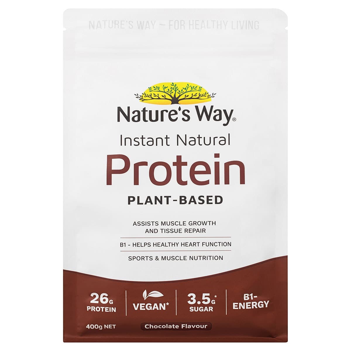 Thumbnail Nature's Way Instant Natural Plant Based Protein Chocolate 400g