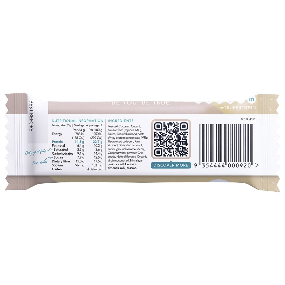 Thumbnail True Protein Protein Bar Toasted Coconut 63g