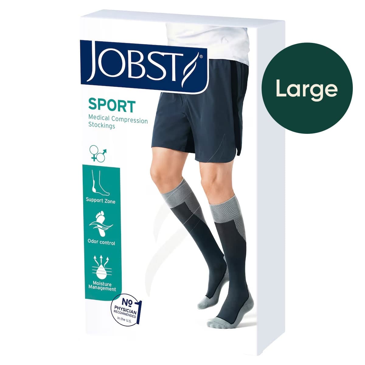 Thumbnail Jobst Sport Compression Socks Unisex 15-20 mmHg Pink L