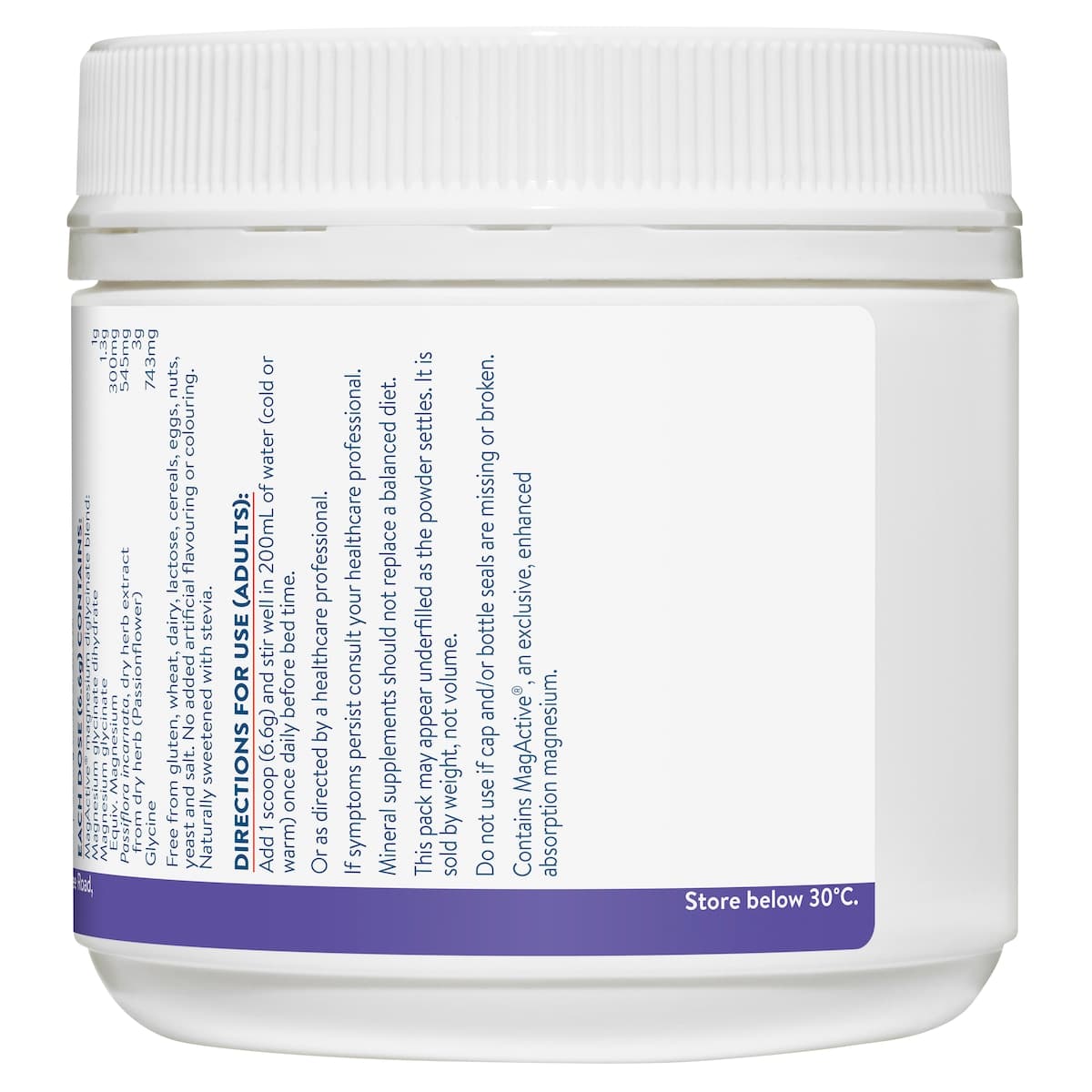 Thumbnail Ethical Nutrients Mega Magnesium Night Powder Mango Passion 126g
