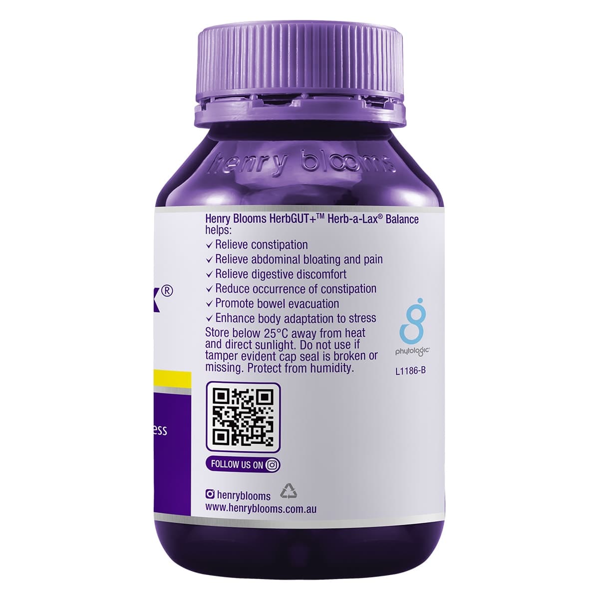 Thumbnail Henry Blooms HerbGut + Herb A Lax Balance 30 Capsules