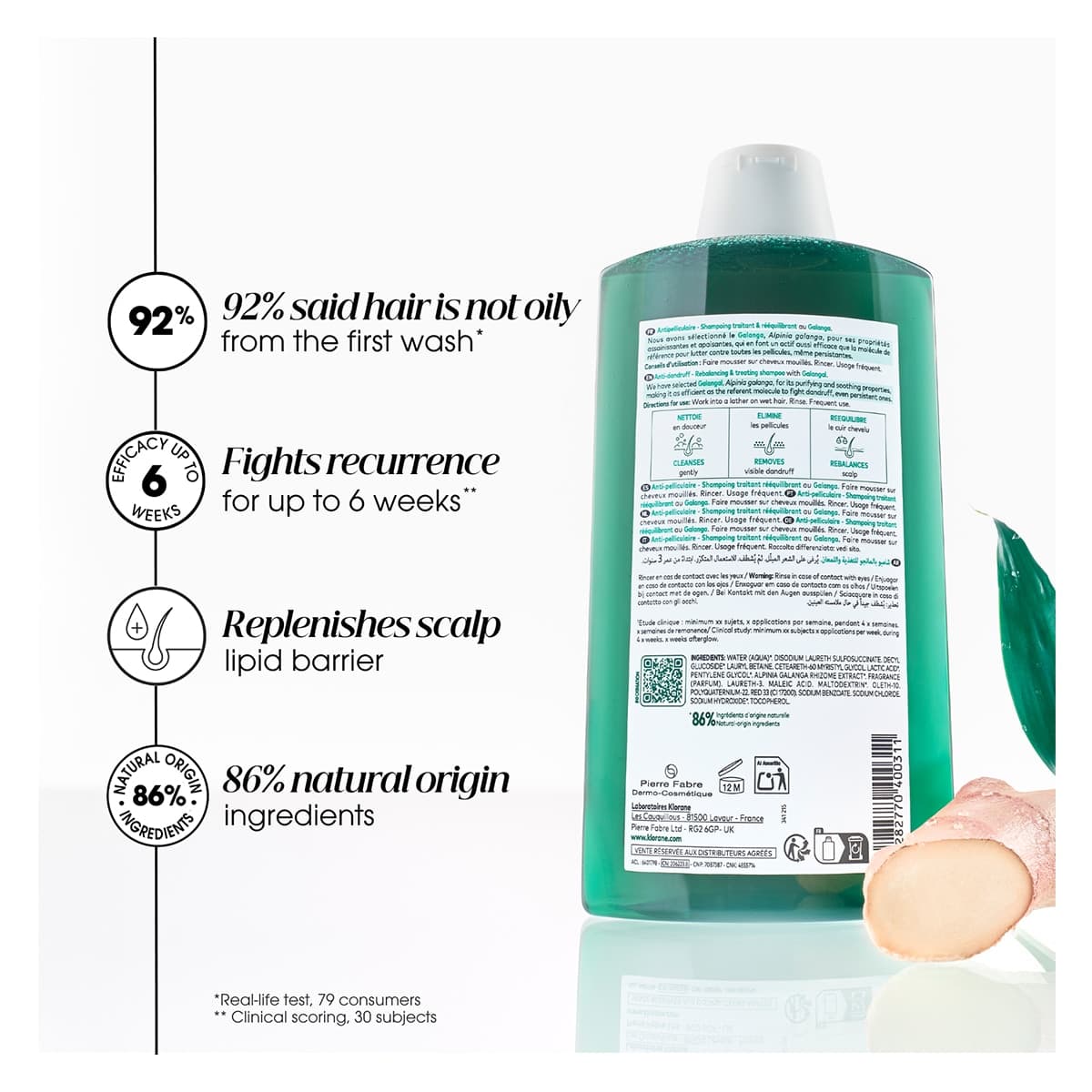 Thumbnail Klorane Anti-Dandruff Rebalancing & Treating Shampoo 400ml