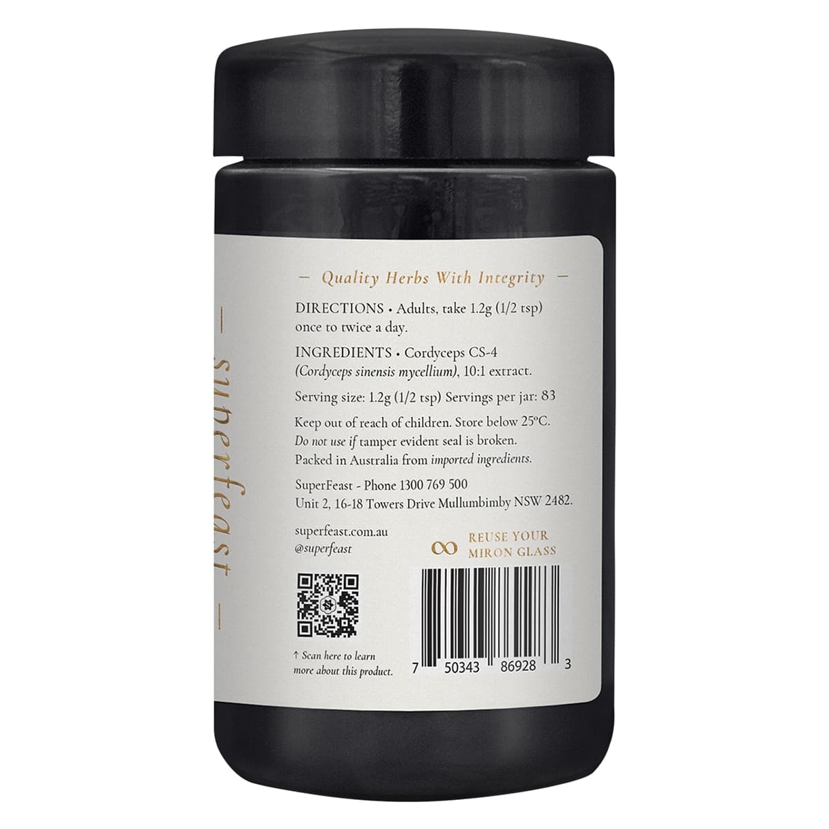 Thumbnail SuperFeast Cordyceps Extract 100g