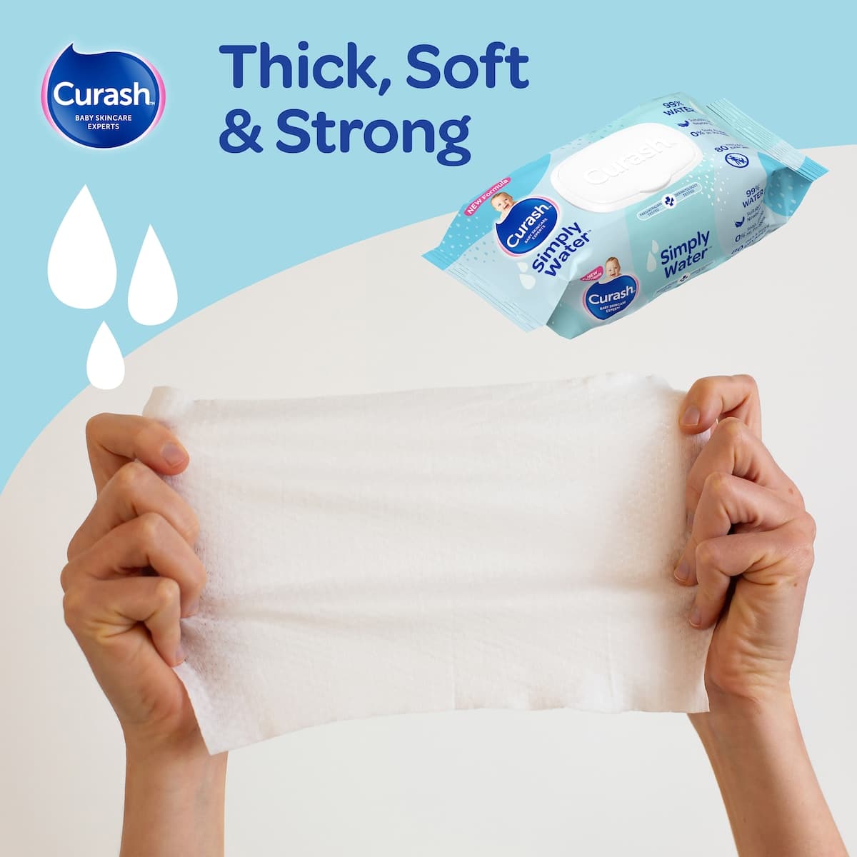 Thumbnail Curash Baby Simply Water 80 Baby Wipes