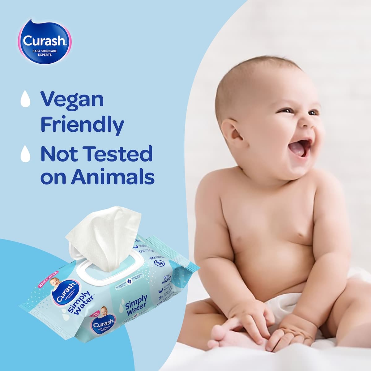 Thumbnail Curash Baby Simply Water 80 Baby Wipes