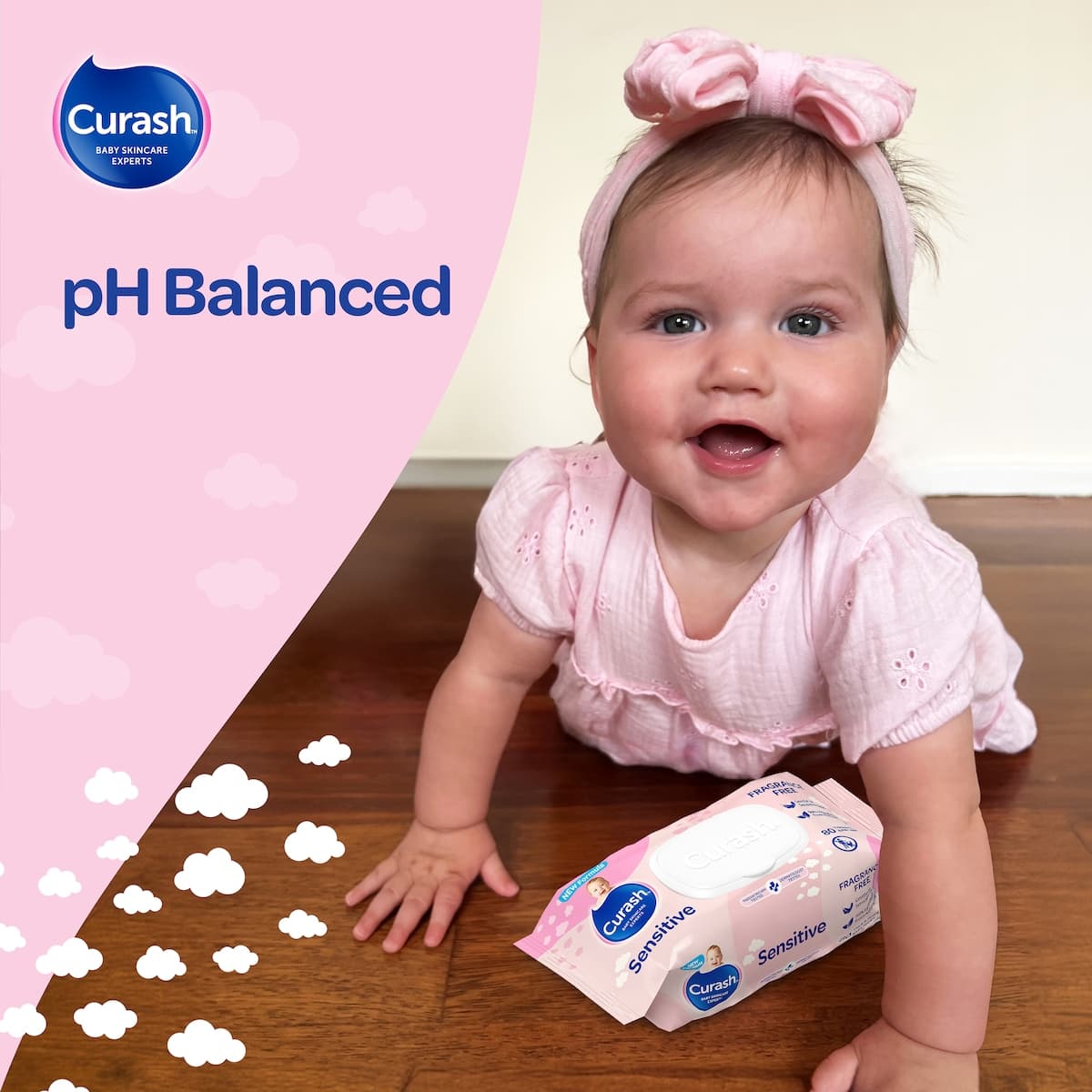 Thumbnail Curash Baby Wipes Fragrance Free 3 x 80 Pack