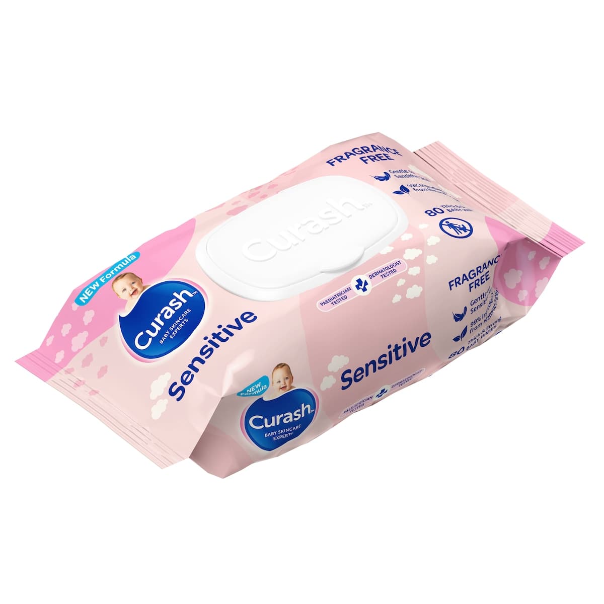 Thumbnail Curash Baby Wipes Fragrance Free 80 Pack