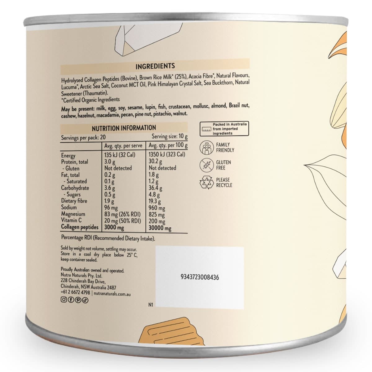 Thumbnail Nutra Naturals Collagen White Hot Choc - Salted Caramel 200g