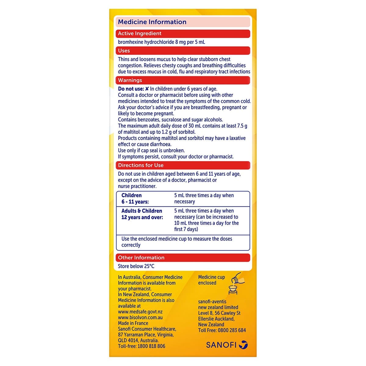 Thumbnail Bisolvon Chesty Forte Cough Liquid 200ml