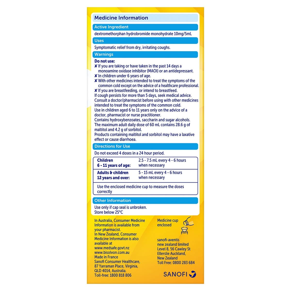 Thumbnail Bisolvon Dry Cough Liquid 200ml