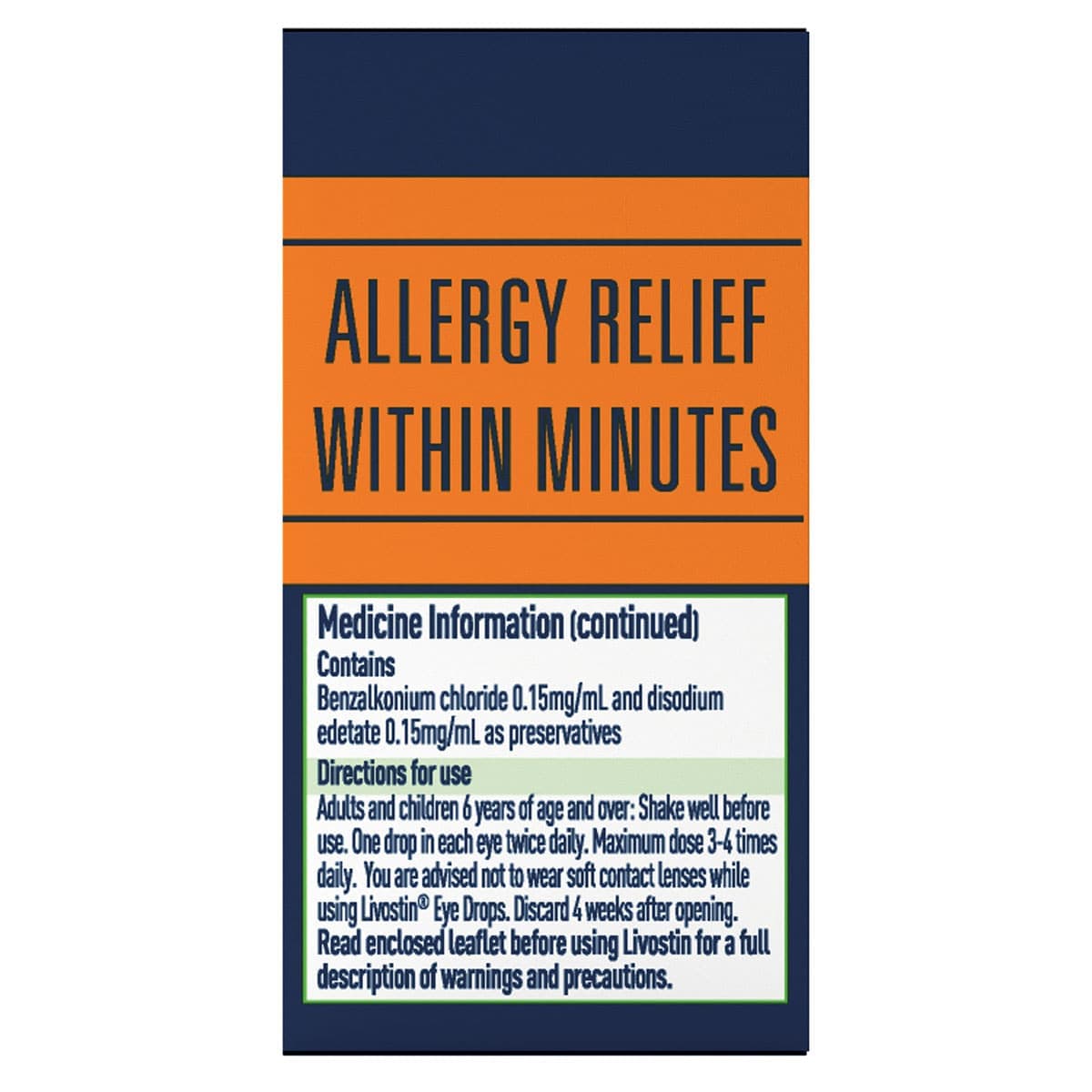 Thumbnail Livostin Allergy Relief Eye Drops Antihistamine 4ml