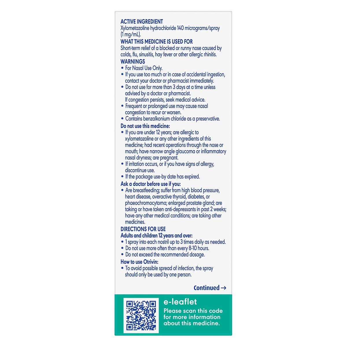 Thumbnail Otrivin Adult Nasal Spray Menthol Measured Dose 10ml