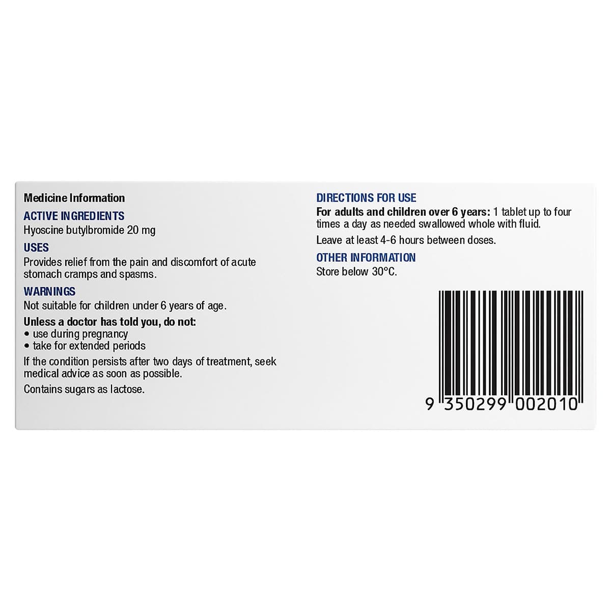 Thumbnail Chemists Own Stomach Ache & Pain Relief Double Strength 10 Tablets