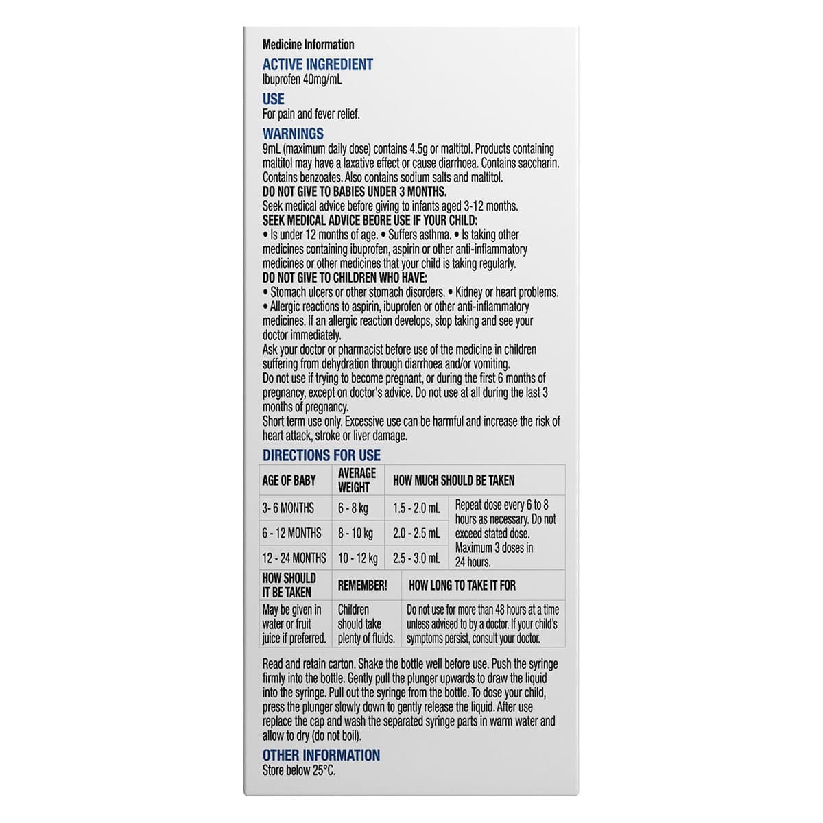 Thumbnail Chemists Own Ibuprofen Infant Drops 50ml
