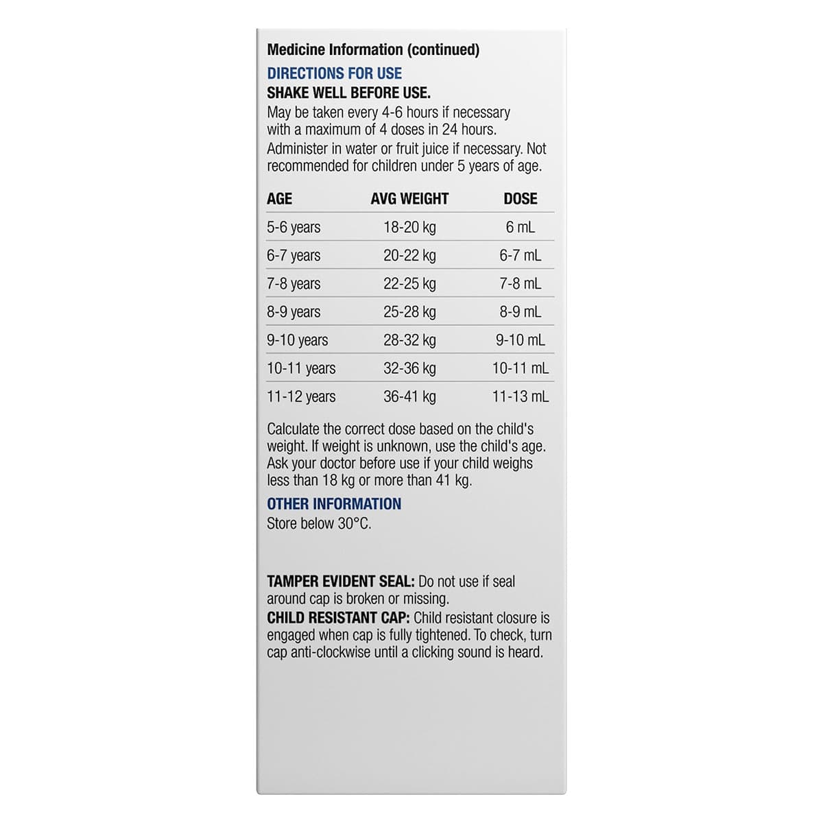 Thumbnail Chemists Own Children's Paracetamol Suspension 5-12 Years 100ml