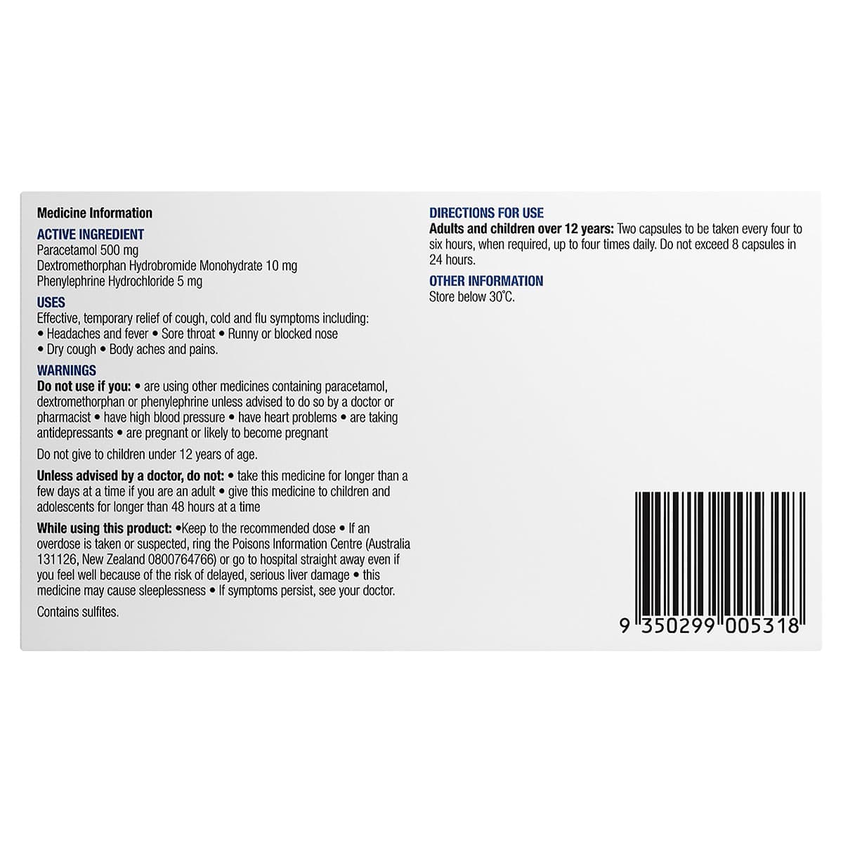 Thumbnail Chemists Own Cough, Cold & Flu PE 24 Capsules