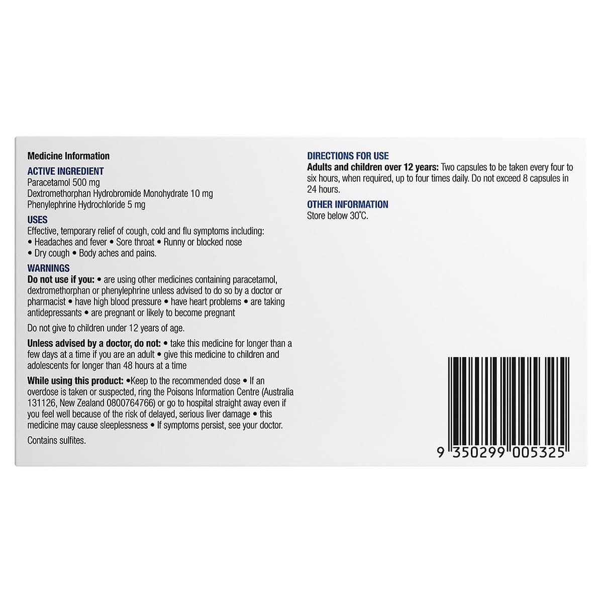 Thumbnail Chemists Own Cough, Cold & Flu PE 48 Capsules
