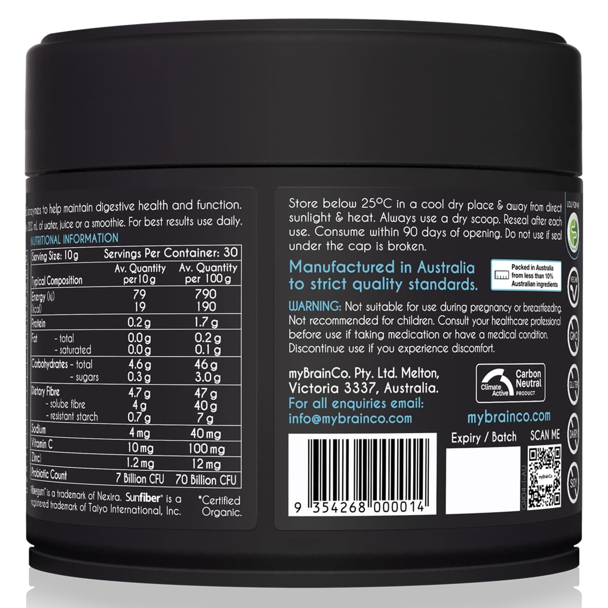 Thumbnail Mybrainco Gut Repair Powder Berry 300g