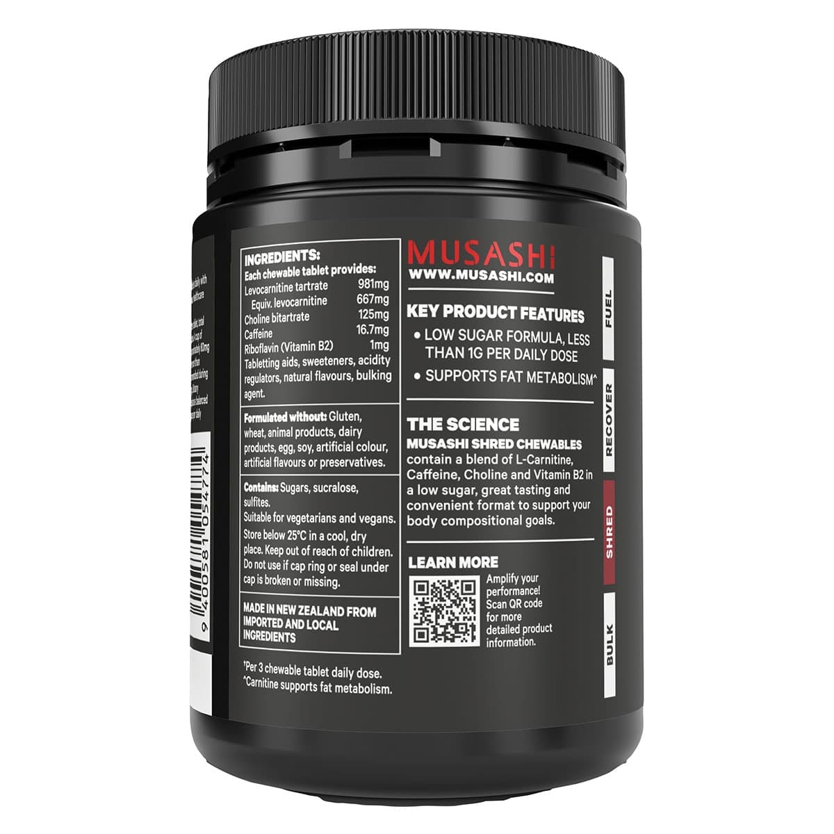Thumbnail Musashi Shred Chewables Sour Punch 54 Tablets