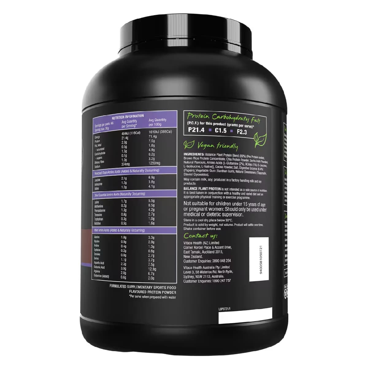 Thumbnail Balance Plant Protein Powder Chocolate 2kg