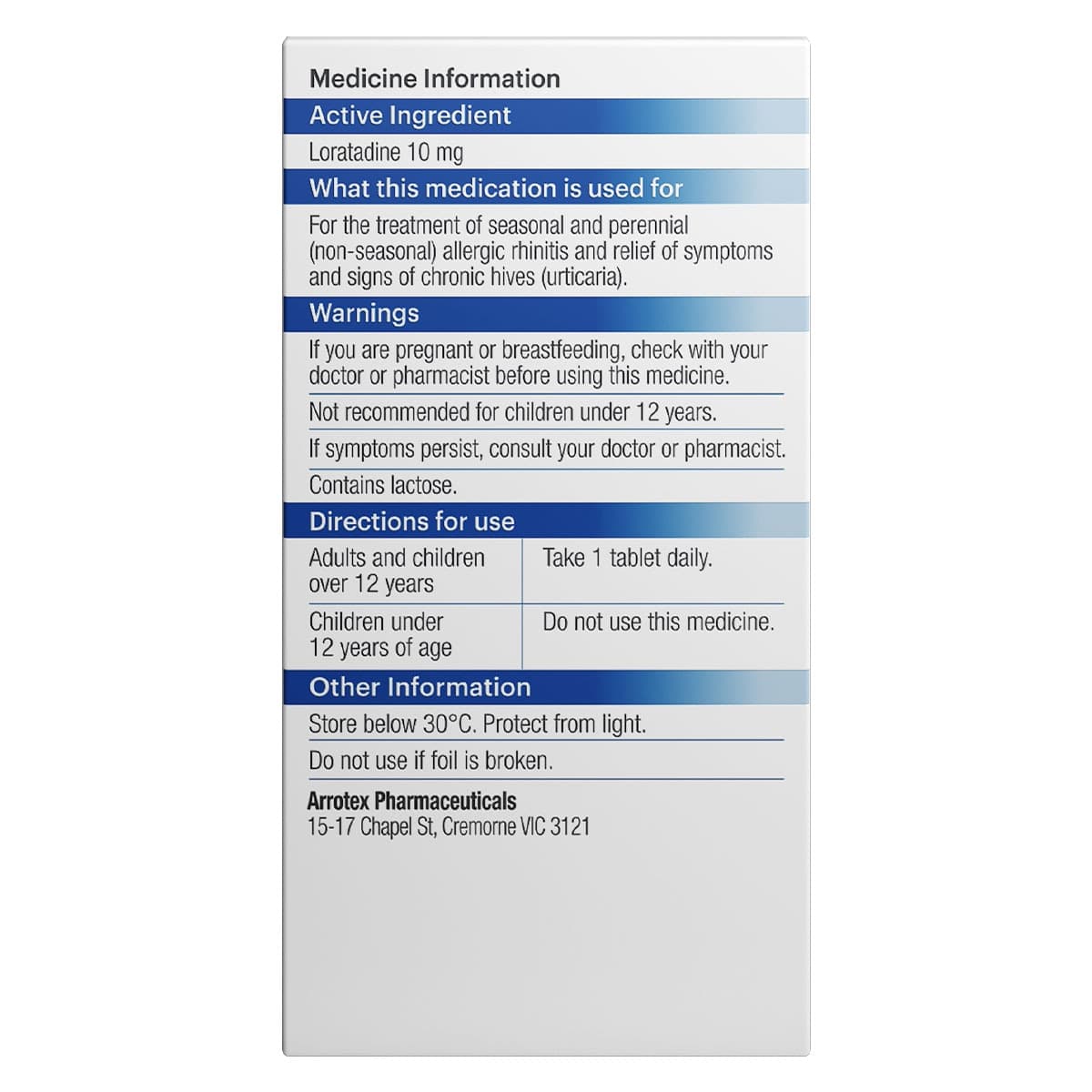 Thumbnail APOHEALTH Loratadine Hayfever & Allergy Relief 100 Tablets