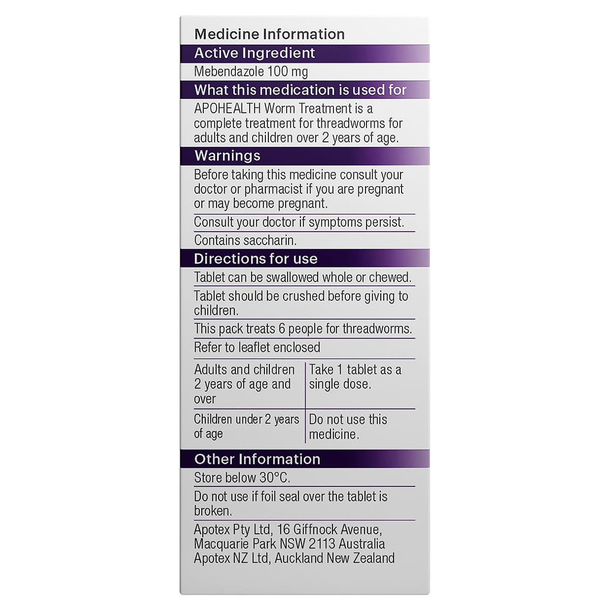 Thumbnail APOHEALTH Worm Treatment 6 Chewable Tablets