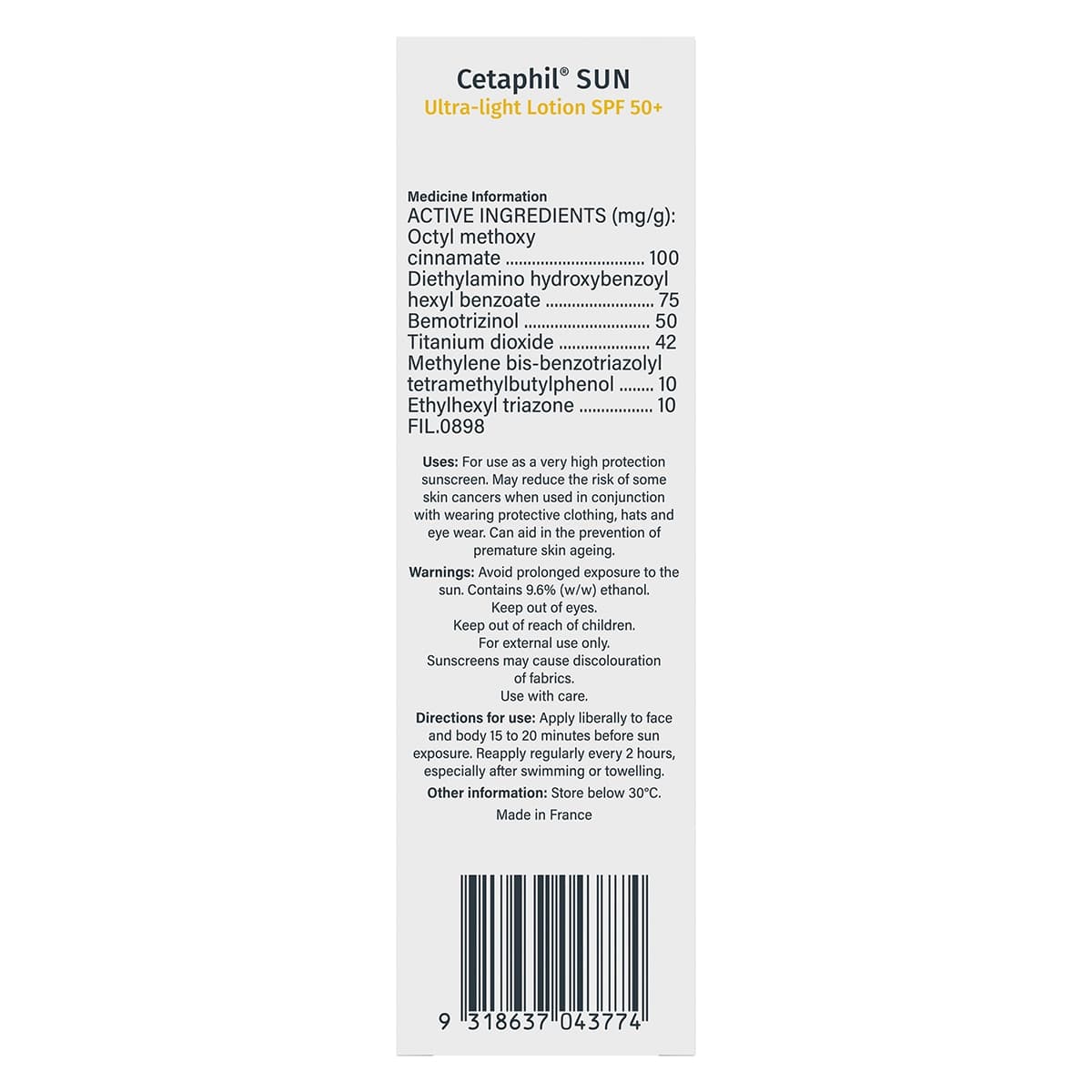 Thumbnail Cetaphil Sun Ultra Light Lotion SPF50+ 100ml