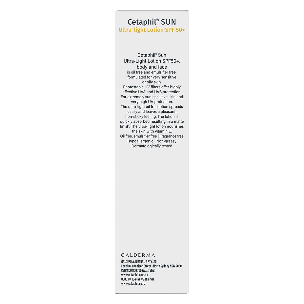 Thumbnail Cetaphil Sun Ultra Light Lotion SPF50+ 100ml