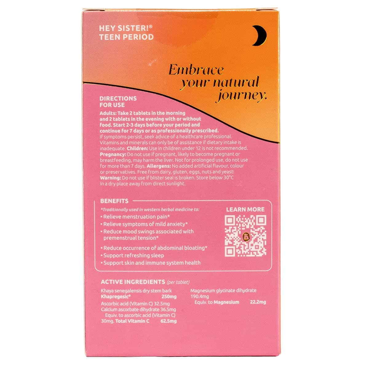 Thumbnail Hey Sister Life Teen Period Pain 28 Tablets