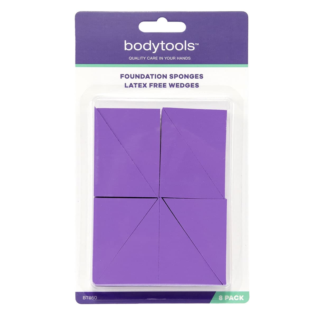 Thumbnail Bodytools Foundation Sponge Latex free Wedges 8 Pack