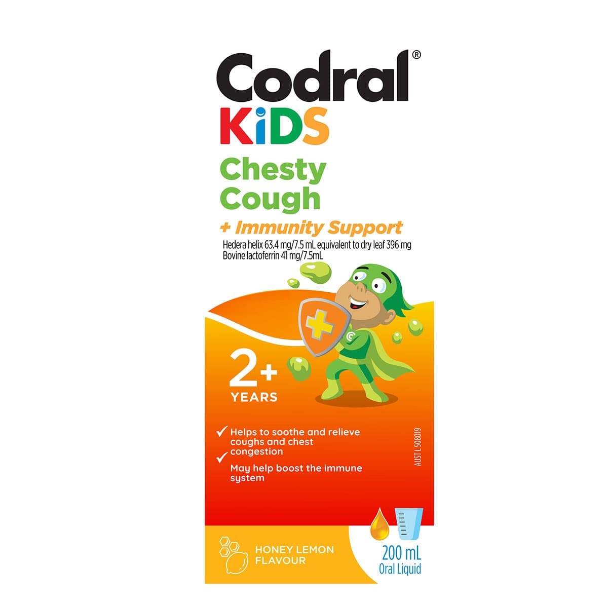 Thumbnail Codral Kids Chesty Cough + Immunity Support Liquid 200mL