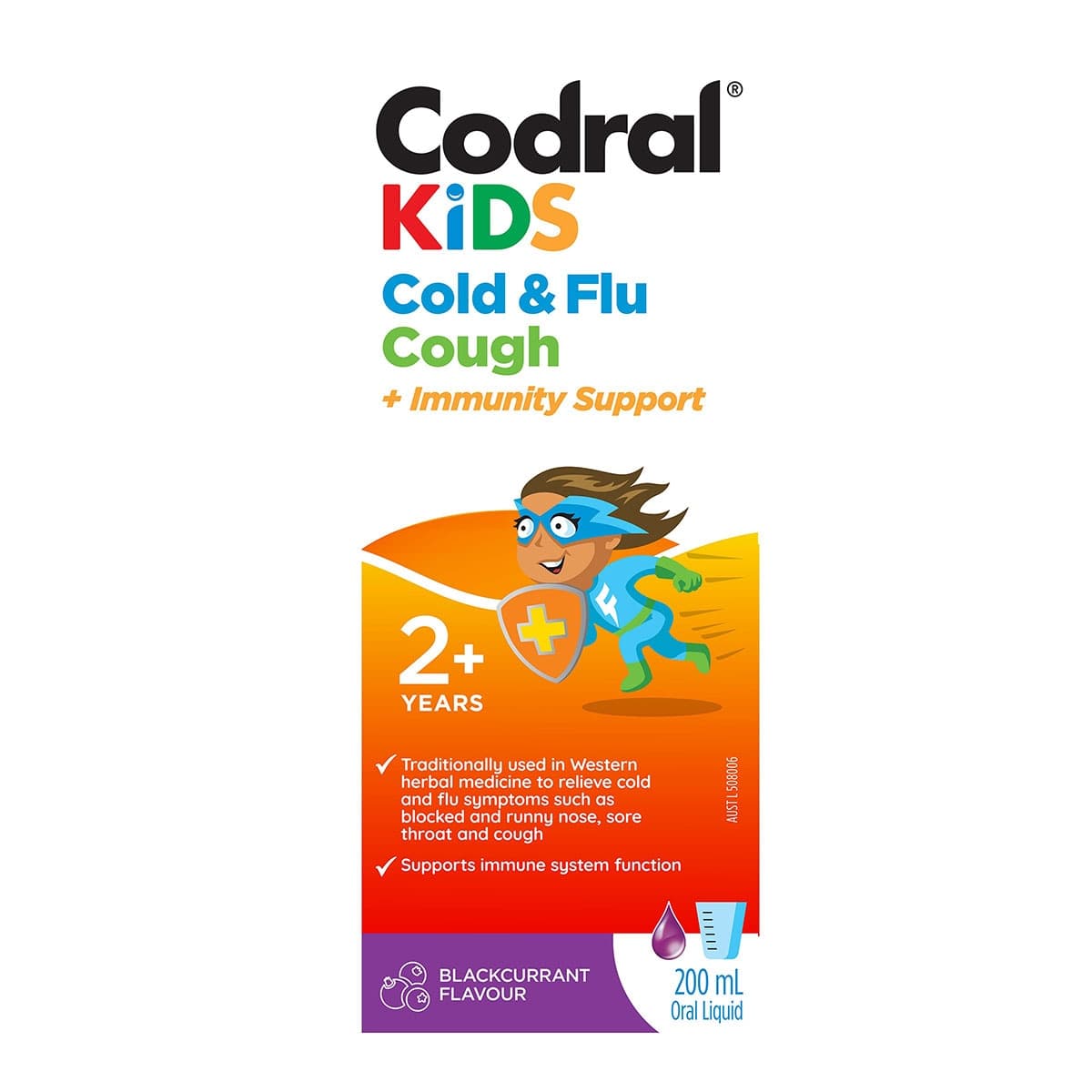 Thumbnail Codral Kids Cold&Flu Cough+Immunity Support Liquid 200mL
