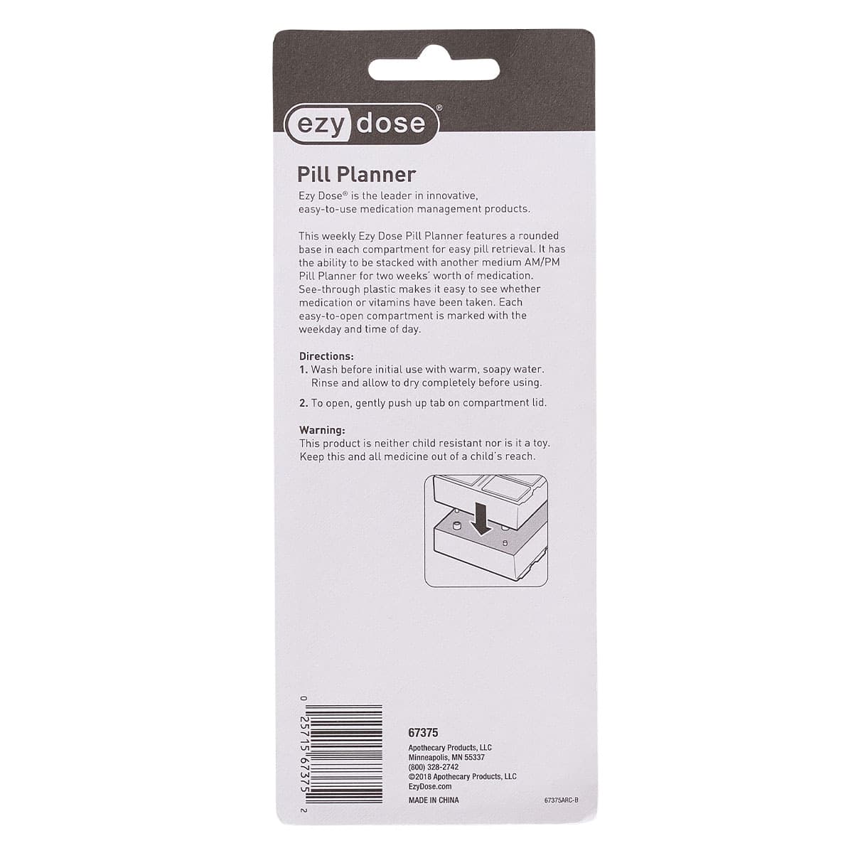 Thumbnail Ezy Dose 7 Day AM/PM Pill Reminder 1 Pack