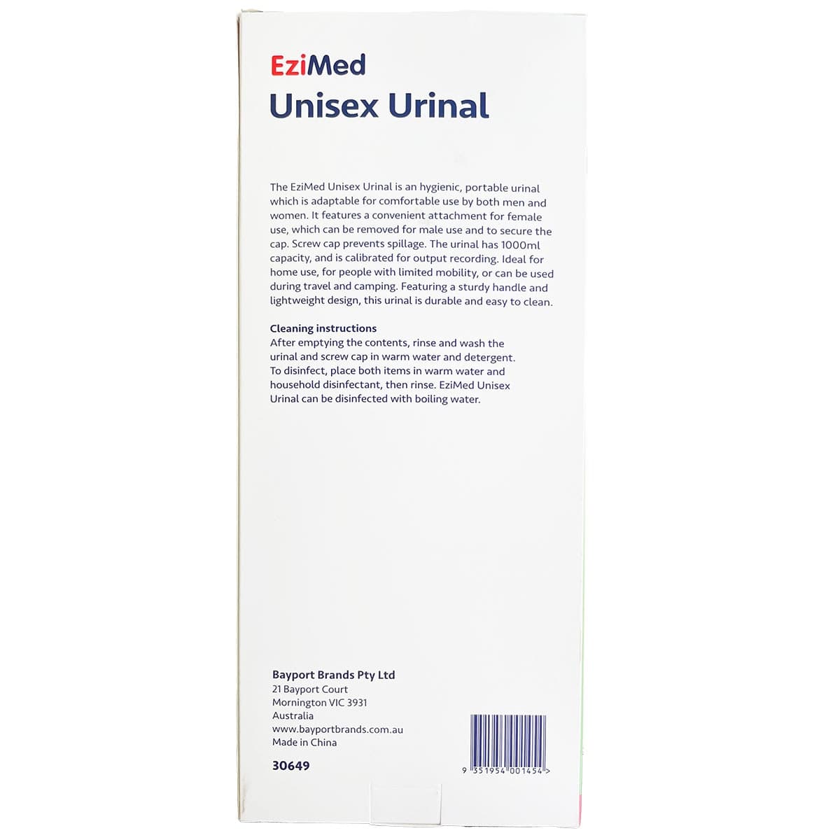 Thumbnail EziMed Unisex Urinal 1 Litre