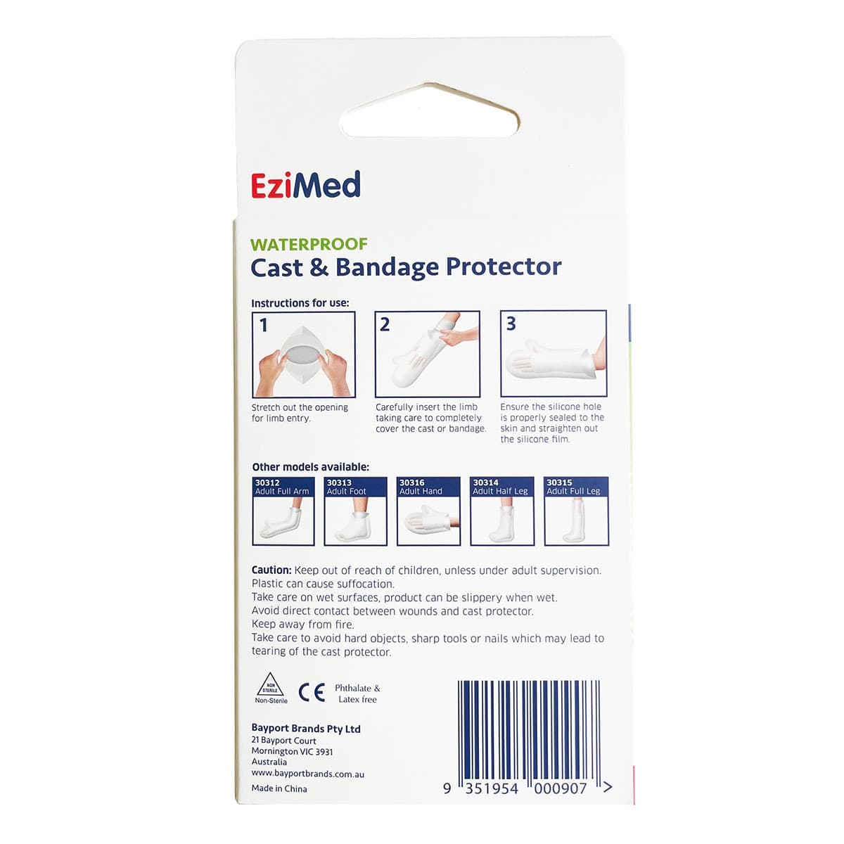 Thumbnail EziMed Adult Half Arm Waterproof Cast & Banadage Protector 1 Pack
