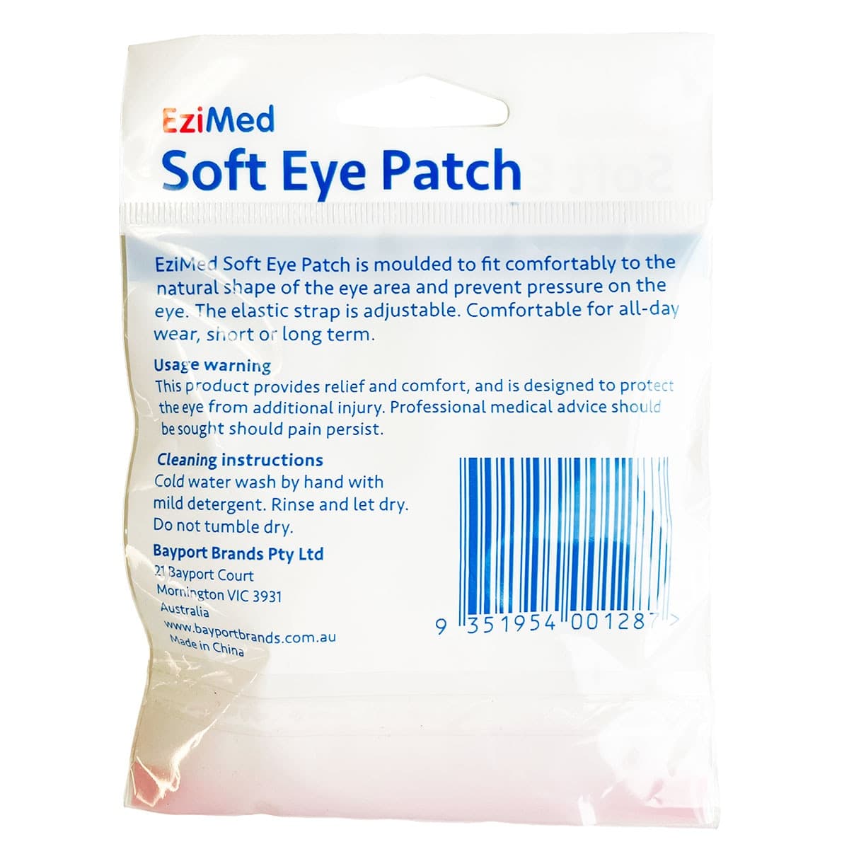 Thumbnail EziMed Soft Eye Patch Black 1 Pack