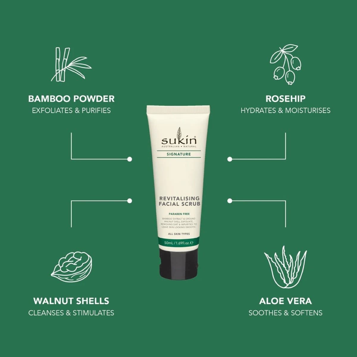 Thumbnail Sukin Revitalising Facial Scrub 50ml