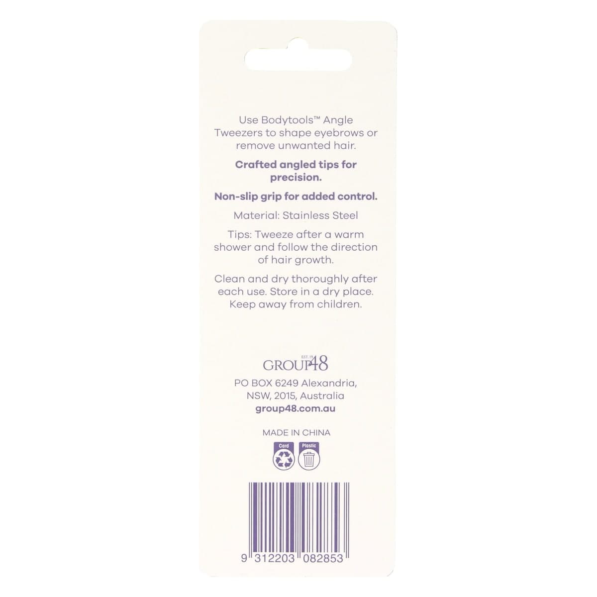 Thumbnail Bodytools Angle Tweezers Gunmental 1 Pack
