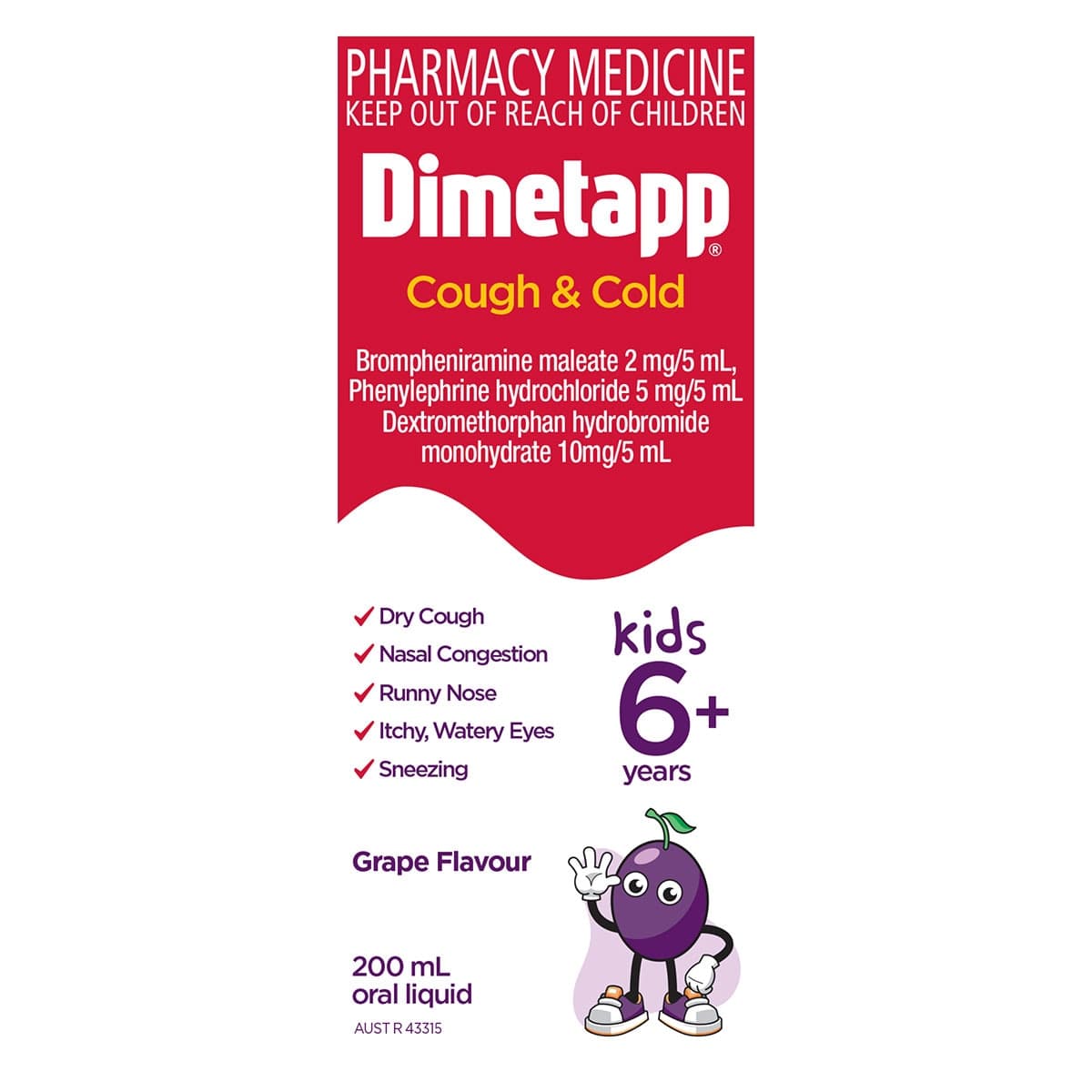Thumbnail Dimetapp Kids 6+ Years Cough & Cold 200ml