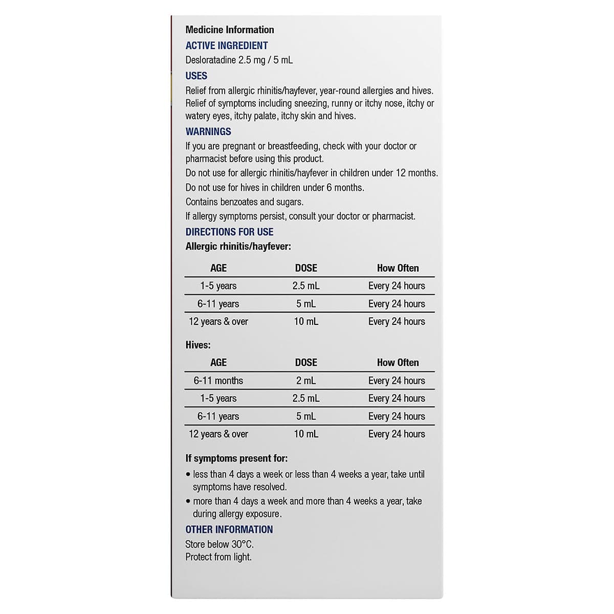 Thumbnail Chemists Own Children's Hayfever & Allergy Relief Syrup 100ml