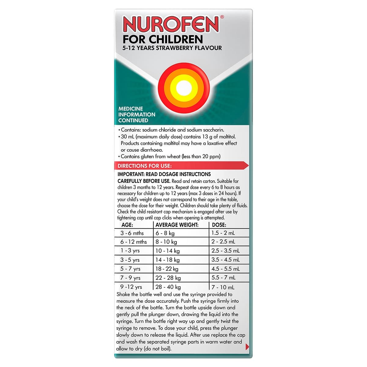 Thumbnail Nurofen for Children 5 - 12 Years Pain & Fever Relief Strawberry 200ml